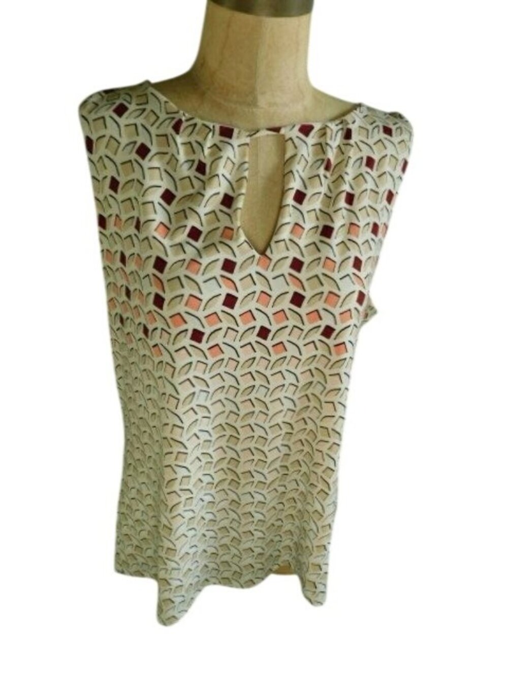 White House Black Market WHBM Size XL Lined Sleeveless Blouse Top